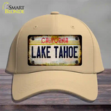 California Lake Tahoe Novelty License Plate Hat Cotton / Khaki