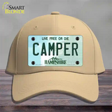 Camper New Hampshire State Novelty License Plate Hat Cotton / Khaki