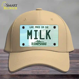 Milk New Hampshire State Novelty License Plate Hat Cotton / Khaki