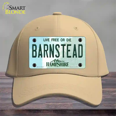 Barnstead New Hampshire State Novelty License Plate Hat Cotton / Khaki