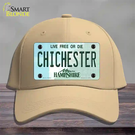 Chichester New Hampshire State Novelty License Plate Hat Cotton / Khaki