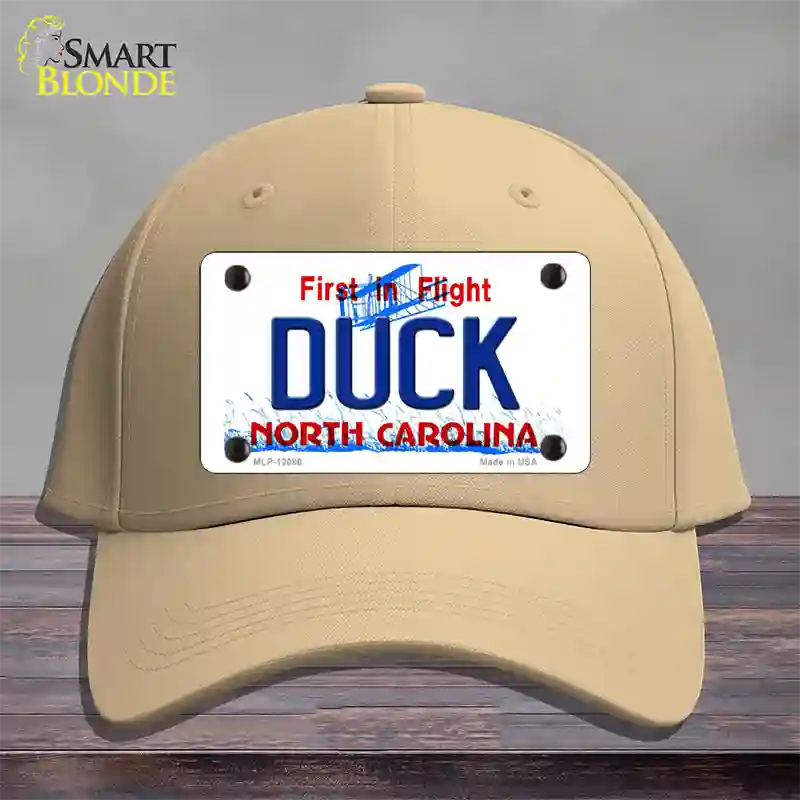 Duck North Carolina State Novelty License Plate Hat Cotton / Khaki