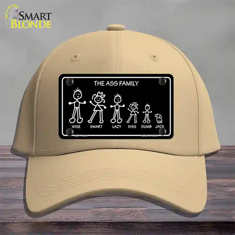 The Ass Family Novelty License Plate Hat Cotton / Khaki