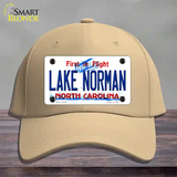 Lake Norman North Carolina State Novelty License Plate Hat Cotton / Khaki