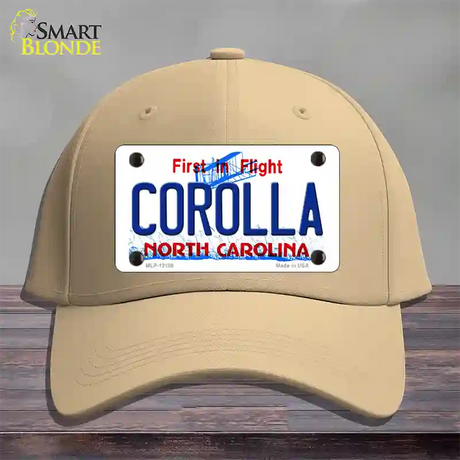 Corolla North Carolina State Novelty License Plate Hat Cotton / Khaki