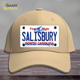 Salisbury North Carolina State Novelty License Plate Hat Cotton / Khaki