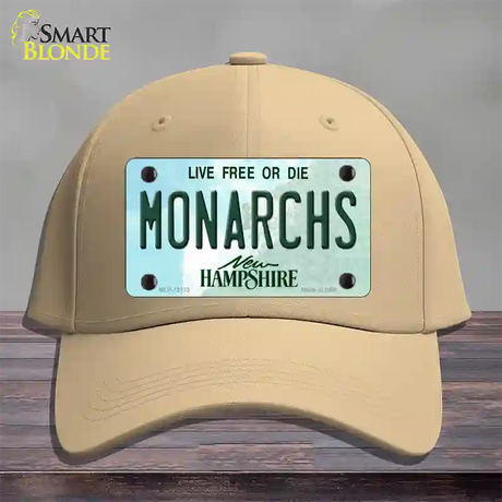 Monarchs New Hampshire Novelty License Plate Hat Cotton / Khaki