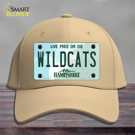 Wildcats New Hampshire Novelty License Plate Hat Cotton / Khaki