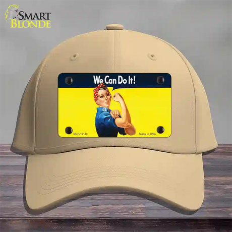 We Can Do It Novelty License Plate Hat Cotton / Khaki