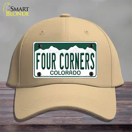 Four Corners Colorado Novelty License Plate Hat Cotton / Khaki