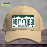 Rocky Mountain High Colorado Novelty License Plate Hat Cotton / Khaki