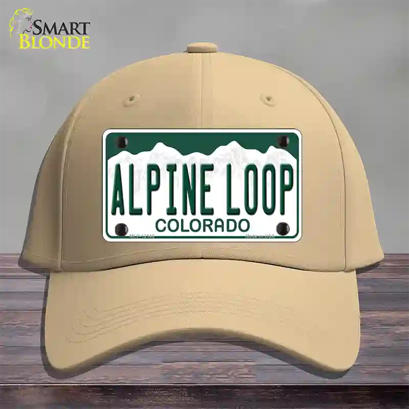 Alpine Loop Colorado Novelty License Plate Hat Cotton / Khaki