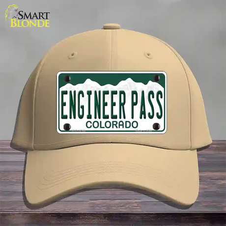 Engineer Pass Colorado Novelty License Plate Hat Cotton / Khaki