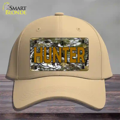 Hunter Camouflage Novelty License Plate Hat Cotton / Khaki