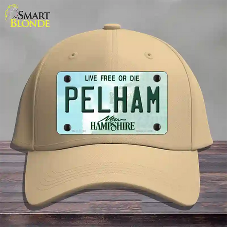 Pelham New Hampshire Novelty License Plate Hat Cotton / Khaki