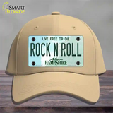 Rock N Roll New Hampshire Novelty License Plate Hat Cotton / Khaki