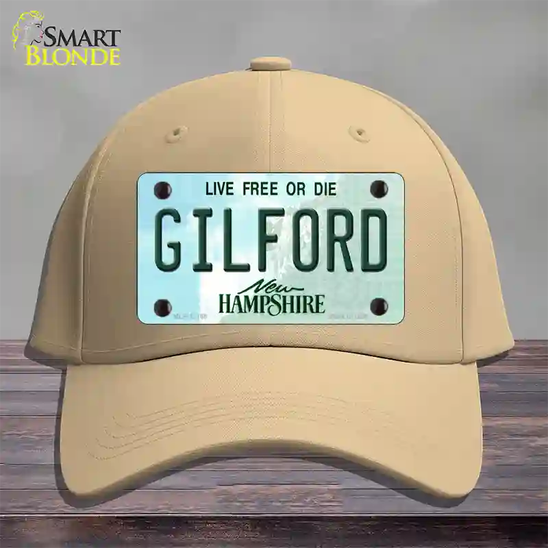 Gilford New Hampshire Novelty License Plate Hat Cotton / Khaki