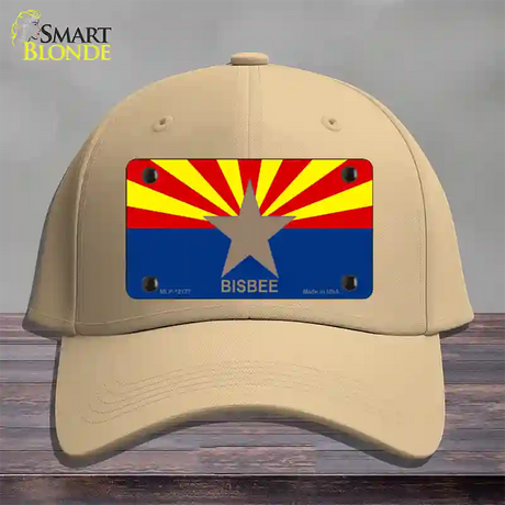 Bisbee Arizona Flag Novelty License Plate Hat Cotton / Khaki