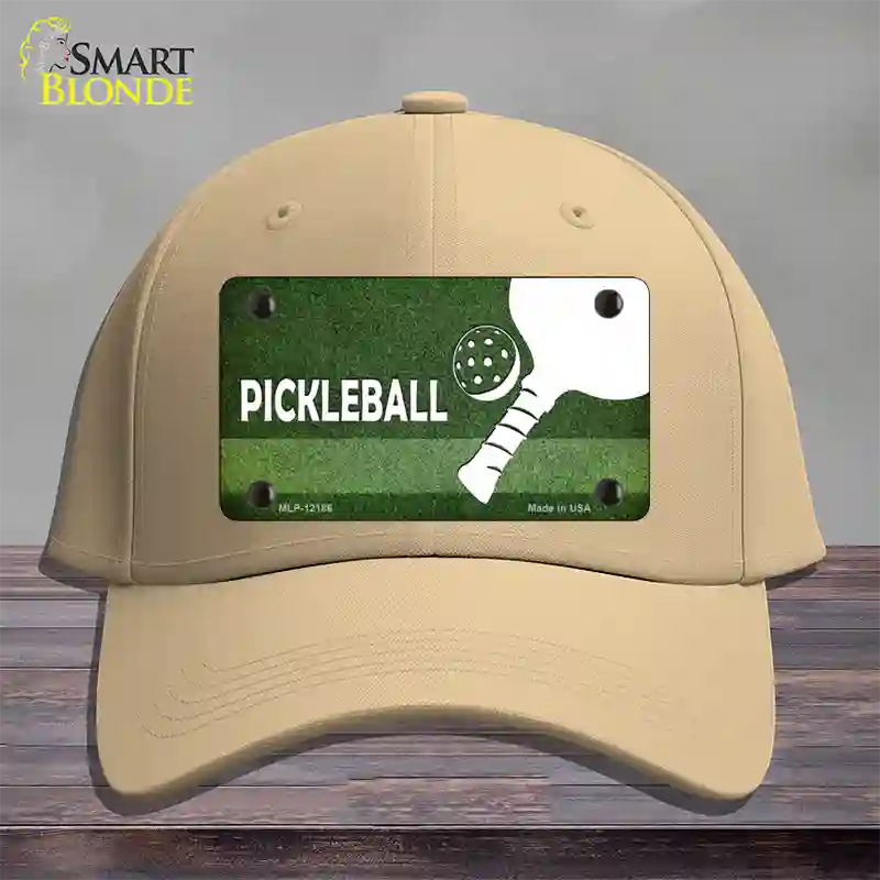 Pickleball Novelty License Plate Hat Cotton / Khaki