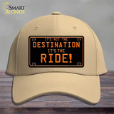 Its Not the Destination Novelty License Plate Hat Cotton / Khaki