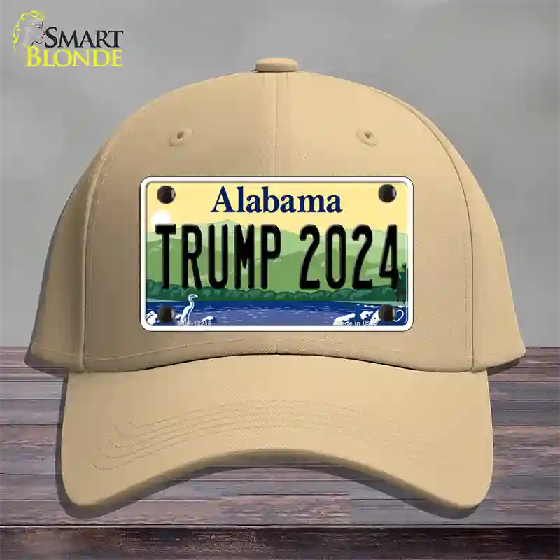 Trump 2024 Alabama Novelty License Plate Hat Cotton / Khaki