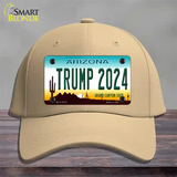 Trump 2024 Arizona Novelty License Plate Hat Cotton / Khaki