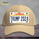 Trump 2024 California Novelty License Plate Hat Cotton / Khaki