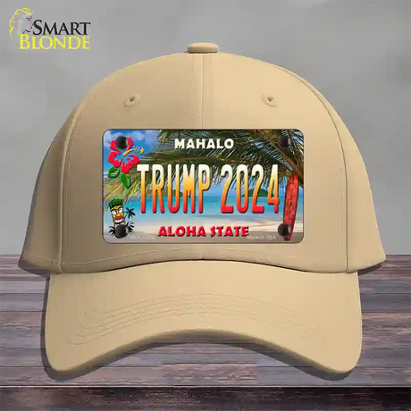 Trump 2024 Hawaii Novelty License Plate Hat Cotton / Khaki