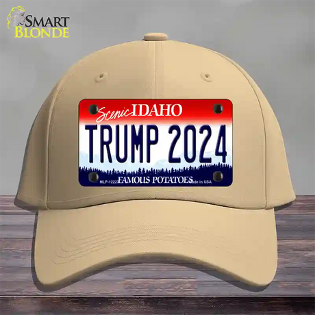 Trump 2024 Idaho Novelty License Plate Hat Cotton / Khaki