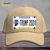 Trump 2024 Indiana Novelty License Plate Hat Cotton / Khaki