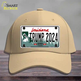 Trump 2024 Louisiana Novelty License Plate Hat Cotton / Khaki