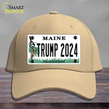 Trump 2024 Maine Novelty License Plate Hat Cotton / Khaki