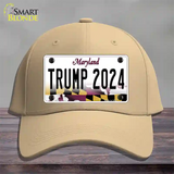 Trump 2024 Maryland Novelty License Plate Hat Cotton / Khaki