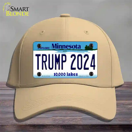 Trump 2024 Minnesota Novelty License Plate Hat Cotton / Khaki