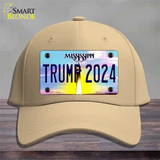 Trump 2024 Mississippi Novelty License Plate Hat Cotton / Khaki