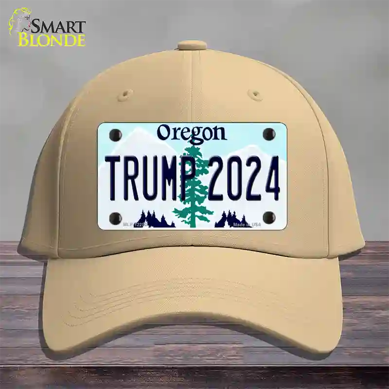 Trump 2024 Oregon Novelty License Plate Hat Cotton / Khaki