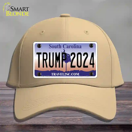 Trump 2024 South Carolina Novelty License Plate Hat Cotton / Khaki