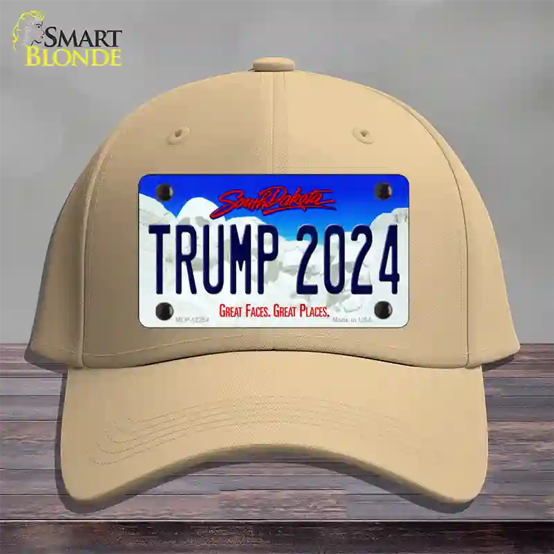 Trump 2024 South Dakota Novelty License Plate Hat Cotton / Khaki