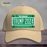 Trump 2024 Vermont Novelty License Plate Hat Cotton / Khaki