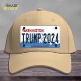 Trump 2024 Washington Novelty License Plate Hat Cotton / Khaki