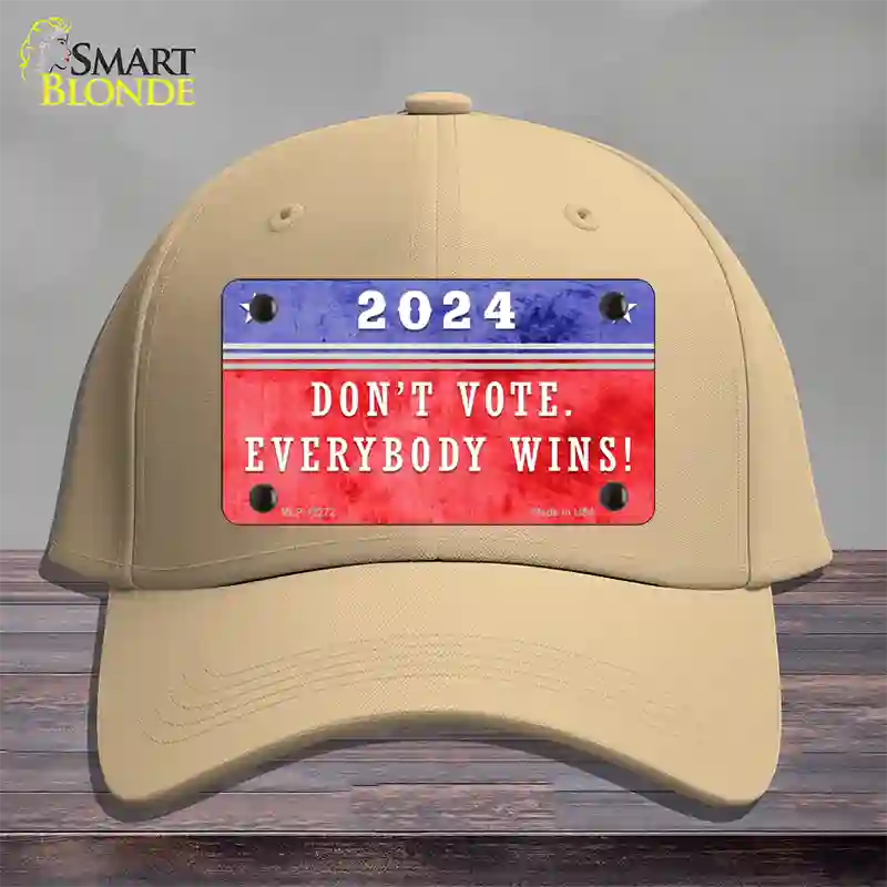 Dont Vote Everyone Wins 2020 Novelty License Plate Hat Cotton / Khaki