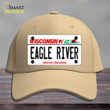 Wisconsin Eagle River Novelty License Plate Hat Cotton / Khaki