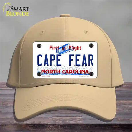 North Carolina Cape Fear Novelty License Plate Hat Cotton / Khaki