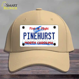 North Carolina Pinehurst Novelty License Plate Hat Cotton / Khaki