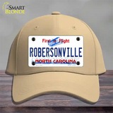 North Carolina Robersonville Novelty License Plate Hat Cotton / Khaki