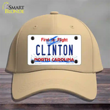 North Carolina Clinton Novelty License Plate Hat Cotton / Khaki