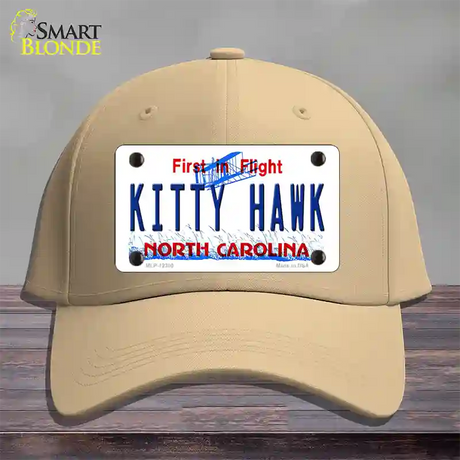 North Carolina Kitty Hawk Novelty License Plate Hat Cotton / Khaki