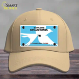 Oklahoma Travel Blank Novelty License Plate Hat Cotton / Khaki