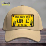 Arizona NJOY AZ Novelty License Plate Hat Cotton / Khaki