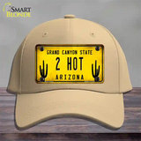 Arizona 2 Hot Novelty License Plate Hat Cotton / Khaki